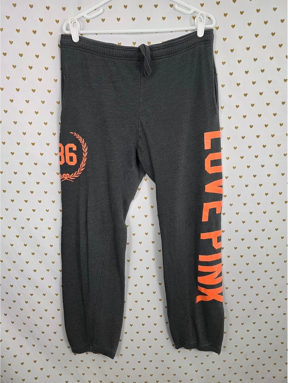 Victorias Secret PINK Vintage Y2k Neon Logo Thin Sweats Sweatpants XS Long